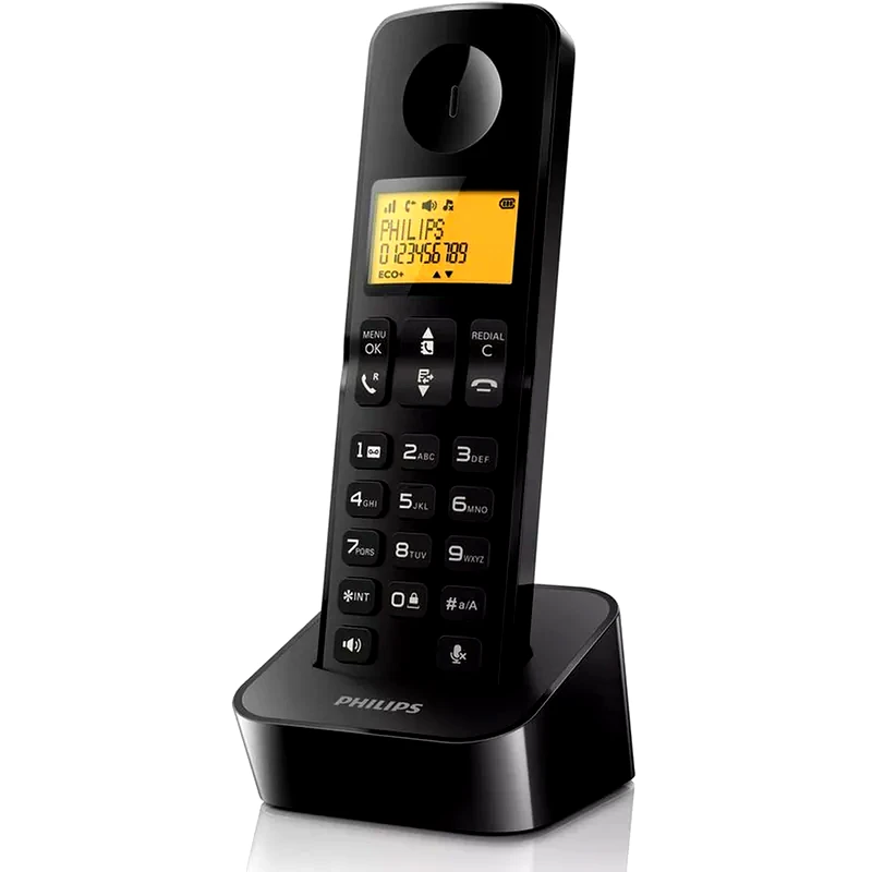 PHILIPS Ασύρματο Τηλέφωνο Philips D2601B-34 - Μαύρο