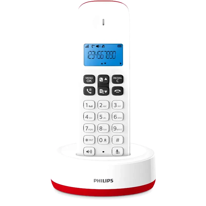 PHILIPS Ασύρματο Τηλέφωνο Philips D1611R/GRS - Κόκκινο