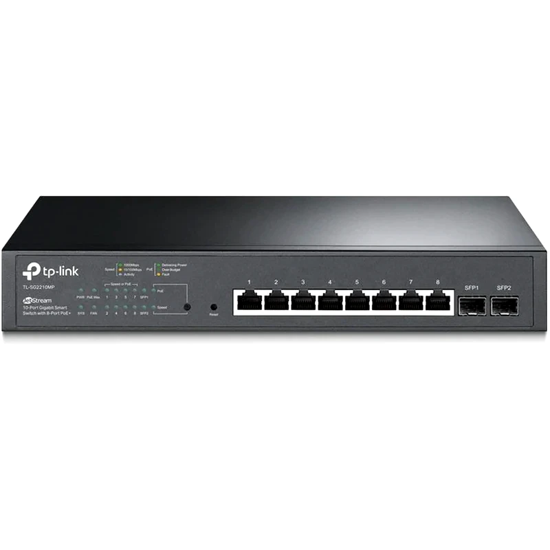 TP-LINK TP-Link TL-SG2210MP JetStream Network Switch L2/L3/L4 PoE+ με 8 θύρες