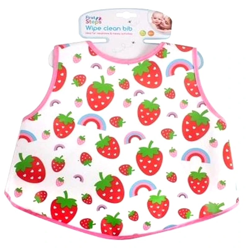 FIRST STEPS First Steps Σαλιάρα Αδιάβροχη Μεγάλη - Strawberry