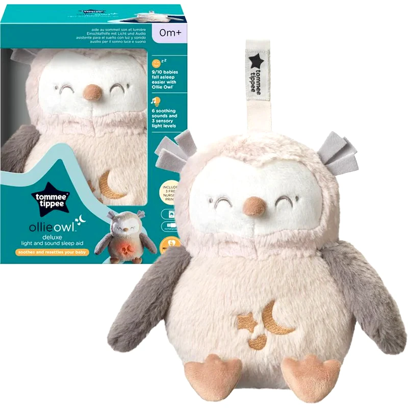 TOMMEE TIPPEE Tommee Tippee Λούτρινο Βρεφικό Κρεμαστό Παιχνίδι Ollie The Owl Deluxe