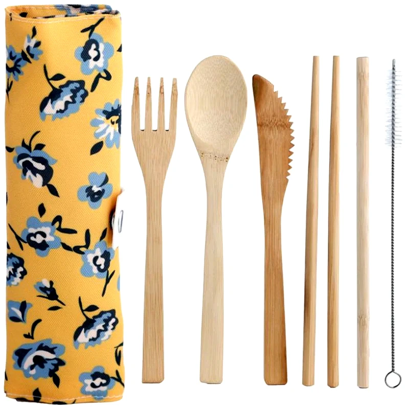 PUCKATOR Puckator Σετ Μαχαιροπήρουνα Bamboo - Pick Peonies