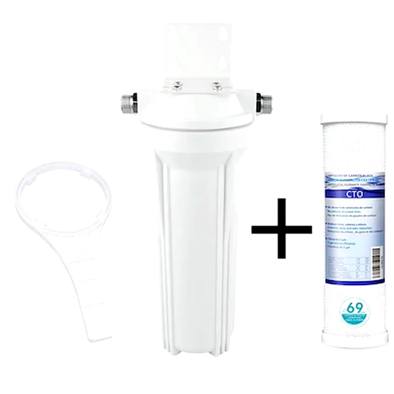 QWATERFILTERS Φίλτρο Κάτω Πάγκου 1/2 + Φίλτρο Cto-φ69 5 Micron