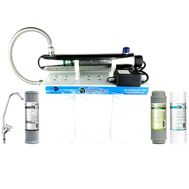 QWATERFILTERS Φίλτρο 4-σταδίων Κάτω Πάγκου Uv Απολύμανση Quc3-uv 1μm