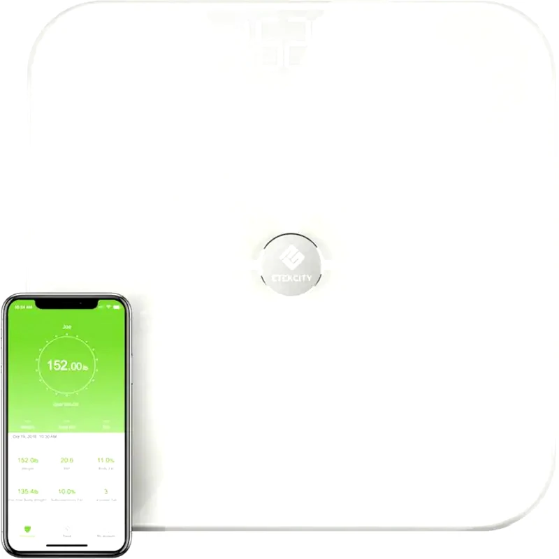 ETEKCITY Ψηφιακή Smart Ζυγαριά Σώματος Etekcity ESF17 με Λιπομετρητή Bluetooth Λευκή