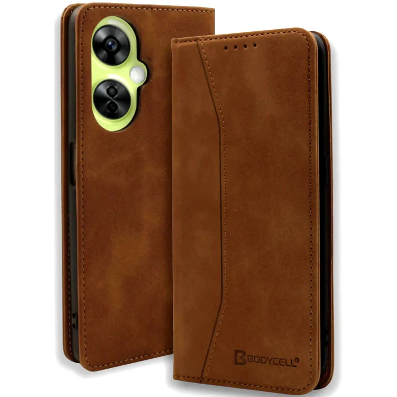 BODYCELL Θήκη OnePlus Nord CE 3 Lite - Bodycell Wallet Case - Brown