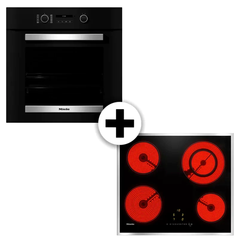 MIELE MIELE H2467B KM6520FR 76 Lt - Μαύρο Eντοιχιζόμενο Σετ Φούρνος και Εστία