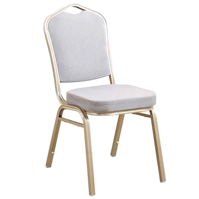 WOODWELL Καρέκλα Woodwell Μεταλλική/ Ύφασμάτινη Light Gold - Γκρι