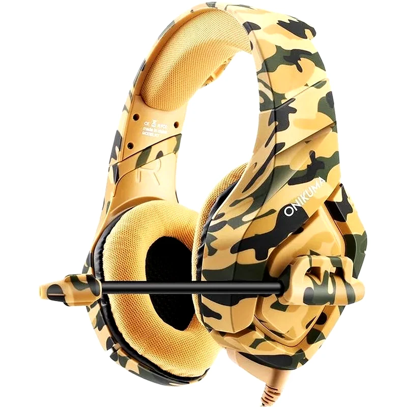 Onikuma K1-B Gaming Ενσύρματα Ακουστικά 3.5mm - Κίτρινα φωτογραφία