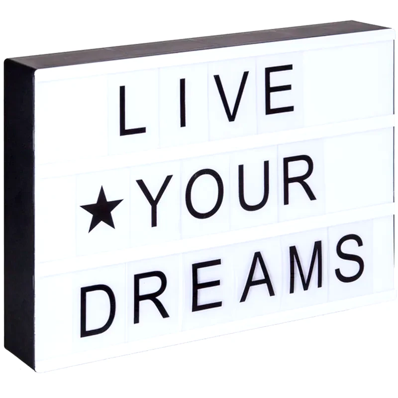 SPITISHOP Διακοσμητικό Φωτιστικό Light Box Spitishop με Led 5.5x22cm - Λευκό