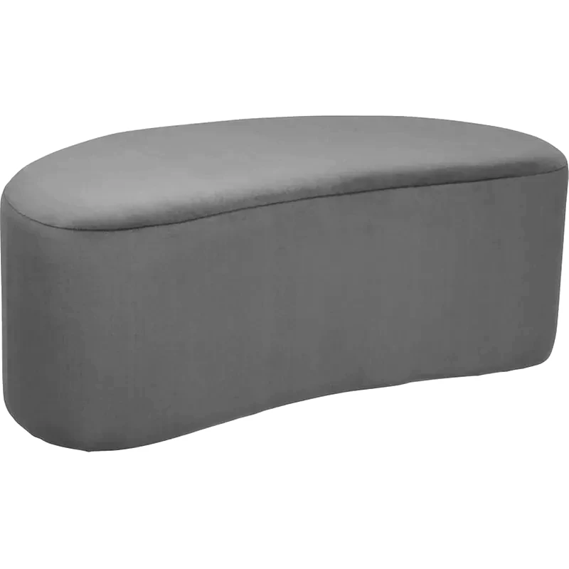 SPITISHOP Ταμπουρέ Spitishop A-s Malone Grey 197326a 98x51x35cm - Γκρι