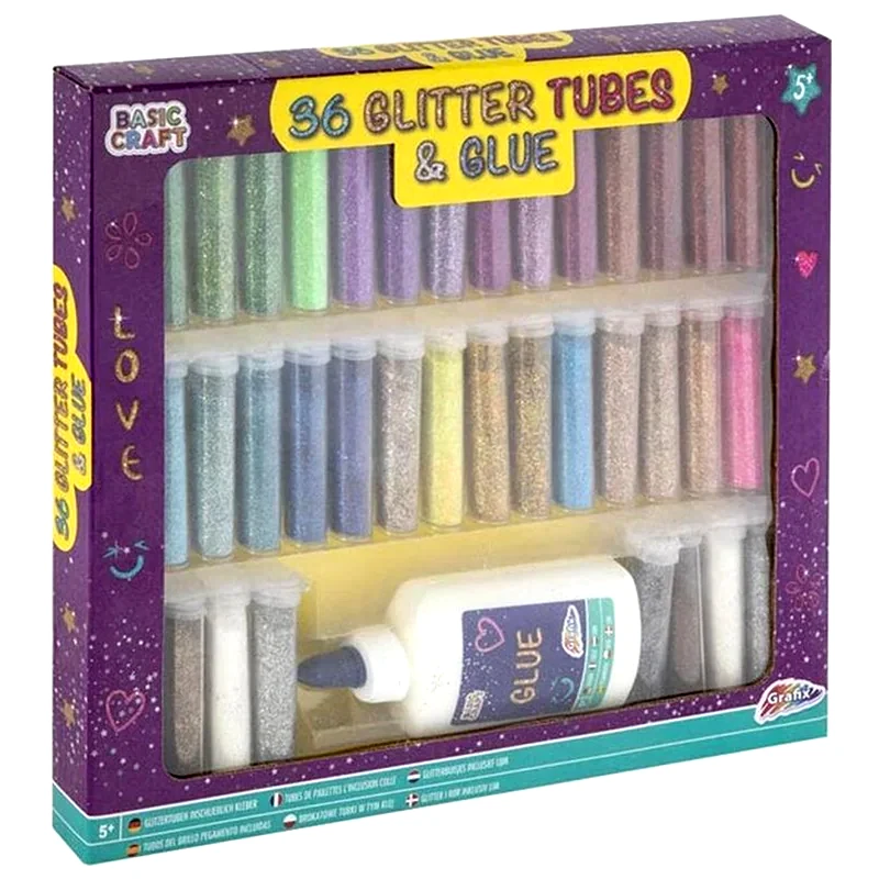 GRAFIX Σετ Χειροτεχνίας Με Glitter 36 Τμχ Grafix
