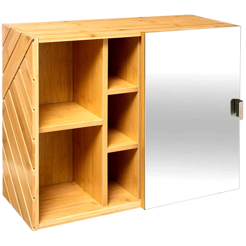 SPITISHOP Ντουλάπι Μπάνιου Spitishop F-v Sliding Mirror 174653 από MDF 54x20x44.5cm - Φυσικό