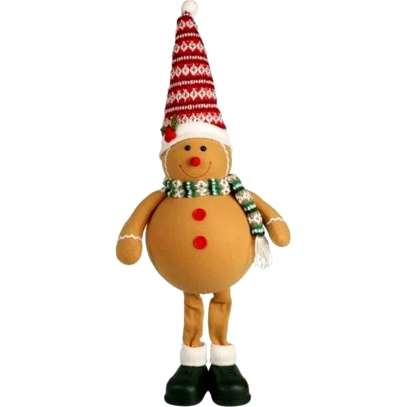 ARIA TRADE Λούτρινο Χριστουγεννιάτικο Παιχνίδι Aria Trade Gingerbread Με Φως Πράσινα Παπούτσια