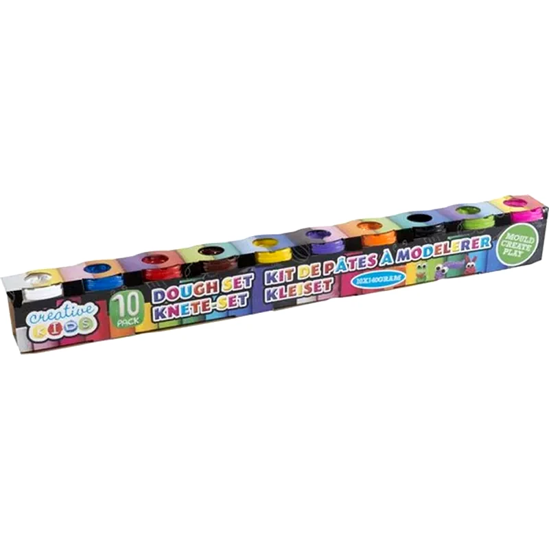 CREATIVE KIDS Σετ Πλαστελίνες Creative Kids Doughset 10 Τμχ σε Διάφορα Χρώματα,