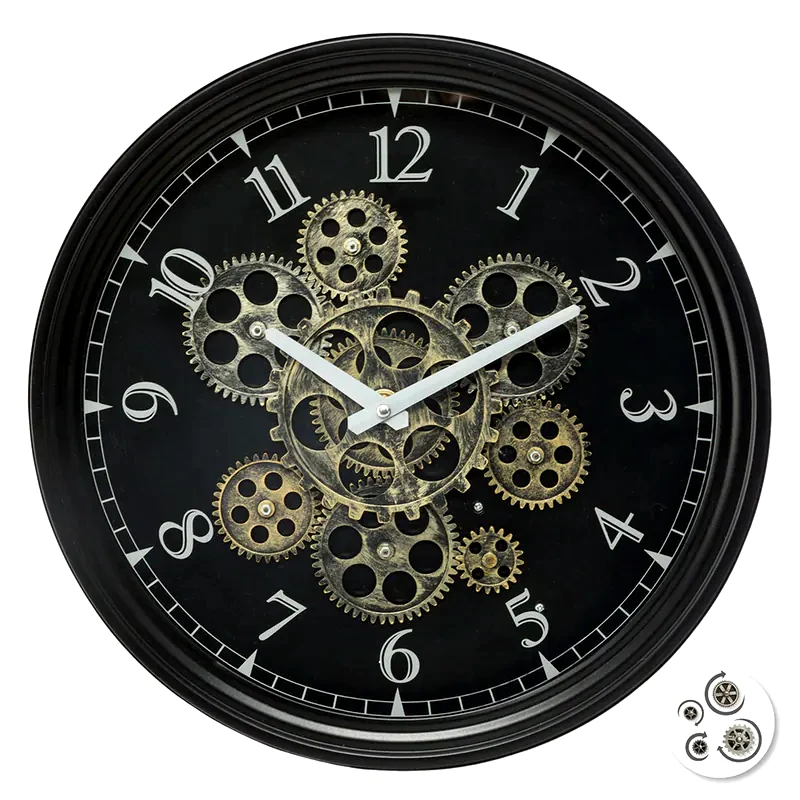 ARIA TRADE Αναλογικό Ρολόι Aria Trade Τοίχου Φ37x7 cm - Μαύρο