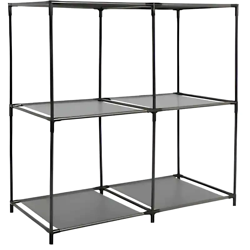 ARIA TRADE Ραφιέρα Aria Trade από Μέταλλο/Μοριοσανίδα 68.5x34.5x70 cm - Γκρι/Μαύρο