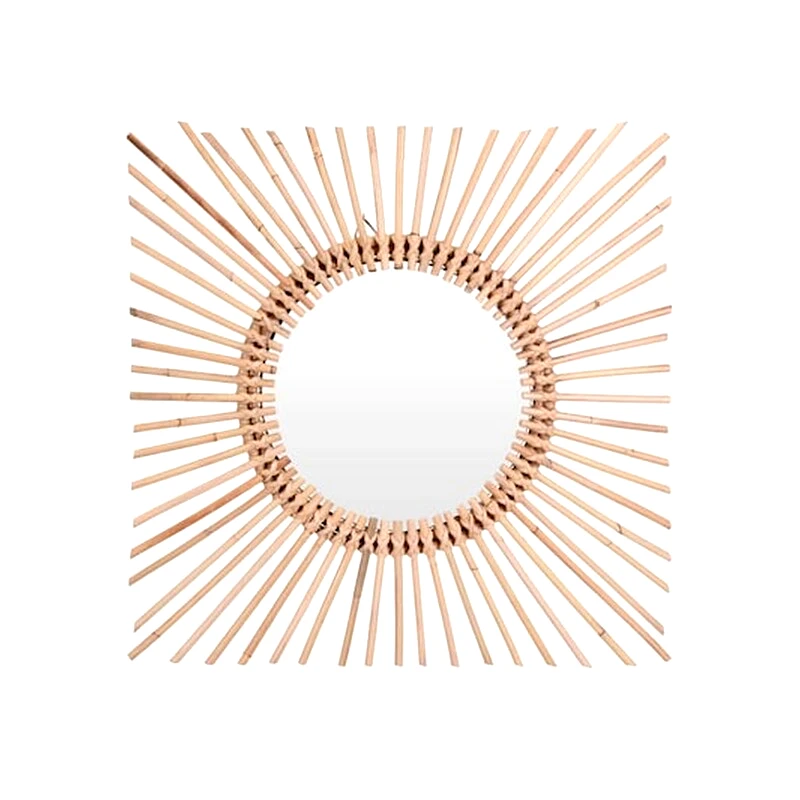 ARIA TRADE Διακοσμητικός Καθρέφτης Τοίχου Aria Trade Kubu 60x60x3 cm - Φυσικό