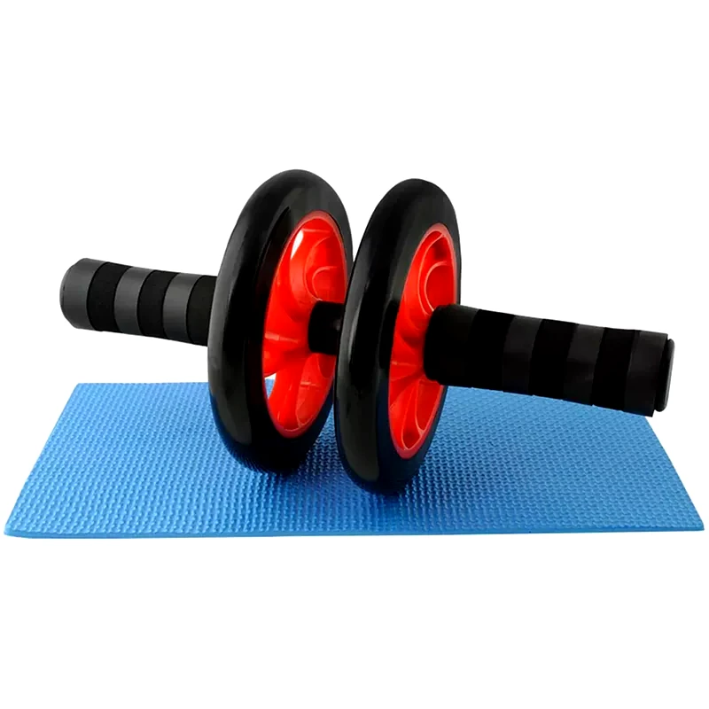 CB Ρόδα Κοιλιακών Sit-Up Wheel με Στρώμα Γυμναστικής - Μαύρο/ Μπλε
