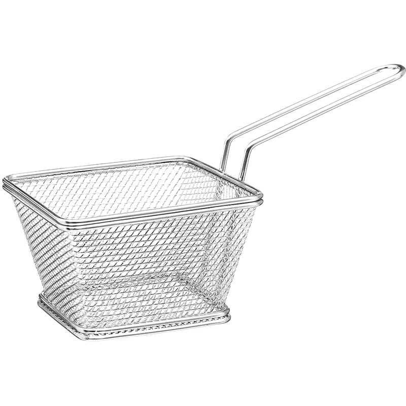 SPITISHOP Μεταλλικό Καλάθι Σερβιρίσματος Spitishop Ατσάλινο 20.5x9x11 cm - Ασημί
