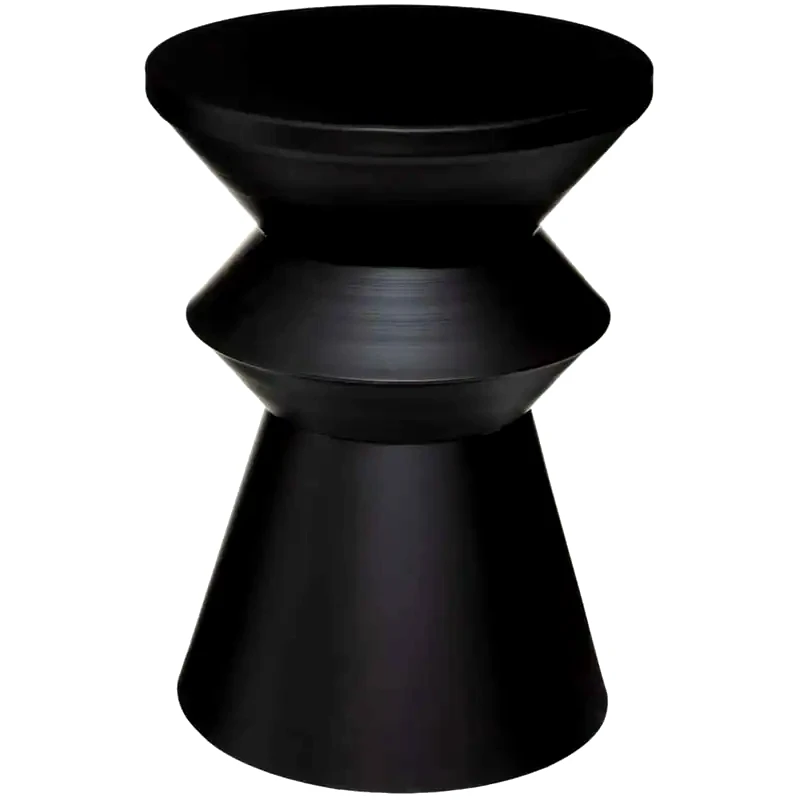 SPITISHOP Τραπεζάκι Βοηθητικό A-s Sohan από Μέταλλο 179154 Φ36x48.5 cm - Μαύρο