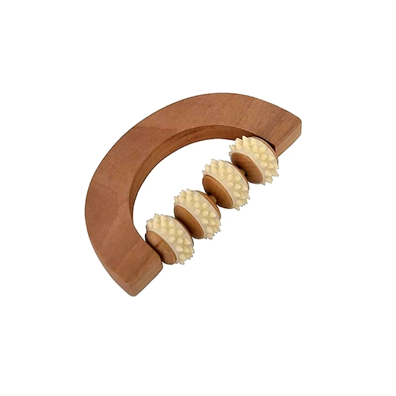 ARIA TRADE Ξύλινο Εργαλείο Μασάζ Σε Φυσικό Χρώμα Ξύλου, 15.7x9x3.5 Cm, Massage Roller