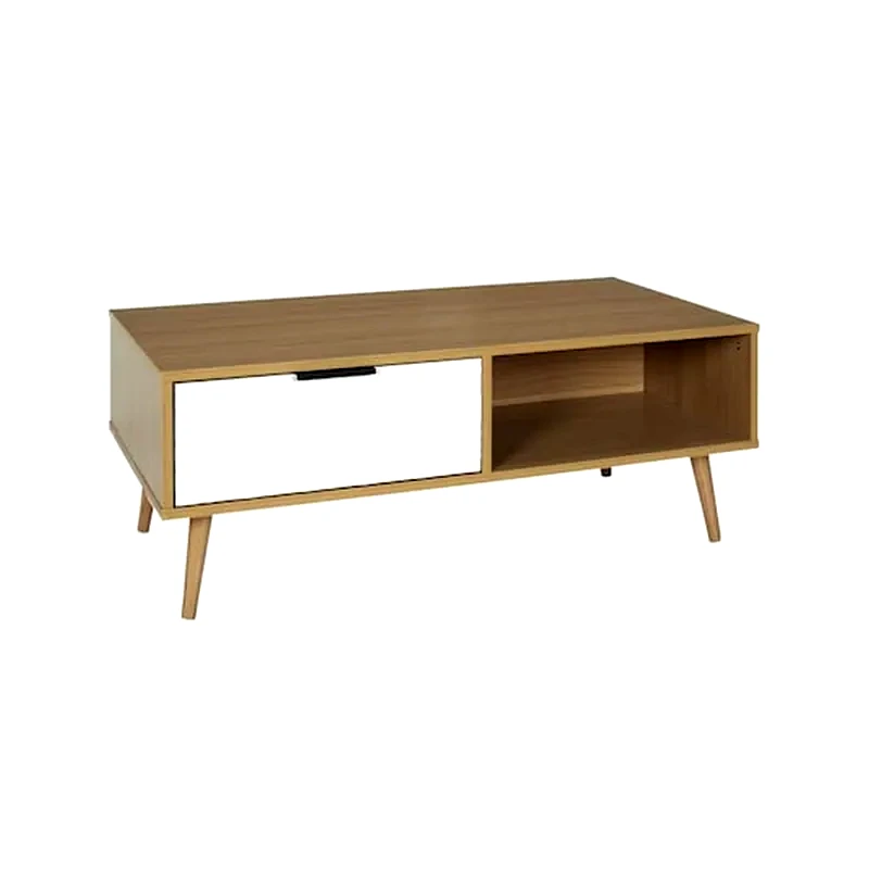 ARIA TRADE Τραπεζάκι Σαλονιού Aria Trade από Ξύλο 100x50x38cm - Λευκό