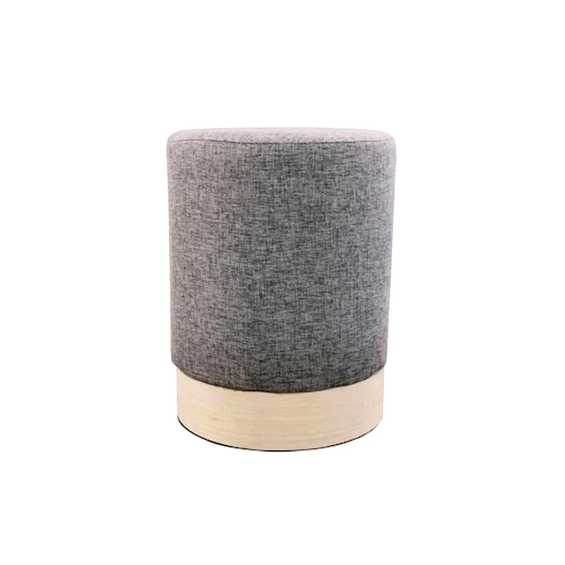 Σκαμπό Σαλονιού Με Υφασμάτινη Επιφάνεια Fabric Stool 30x40 cm - Γκρι φωτογραφία