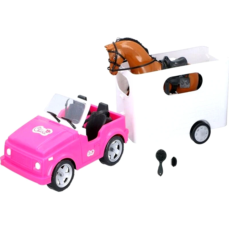 EDDY TOYS Παιδικό Παιχνίδι Eddy Toys Όχημα Με Τρέιλερ Μεταφοράς Άλογο - 28x15x61 cm