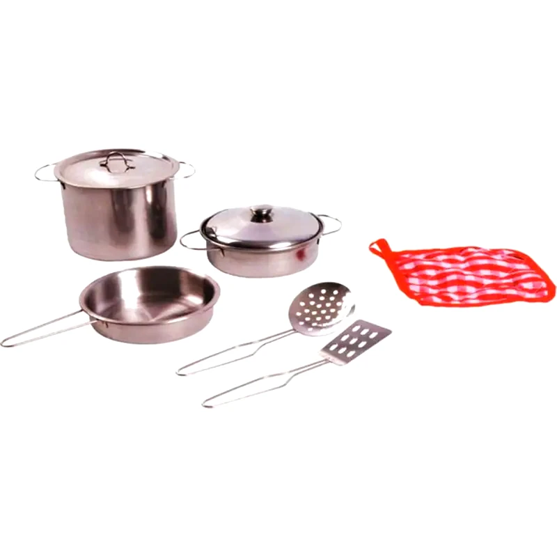 ARIA TRADE Σετ Aria Trade Παιχνίδι Με Κουζινικά Μεταλλικά Σκεύη Μαγειρικής