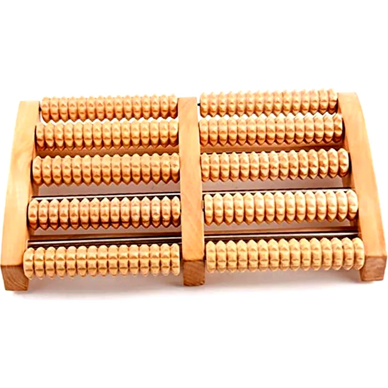 ARIA TRADE Ξύλινο Roller Μασάζ Ποδιών Shiatsu Aria Trade - Καφέ