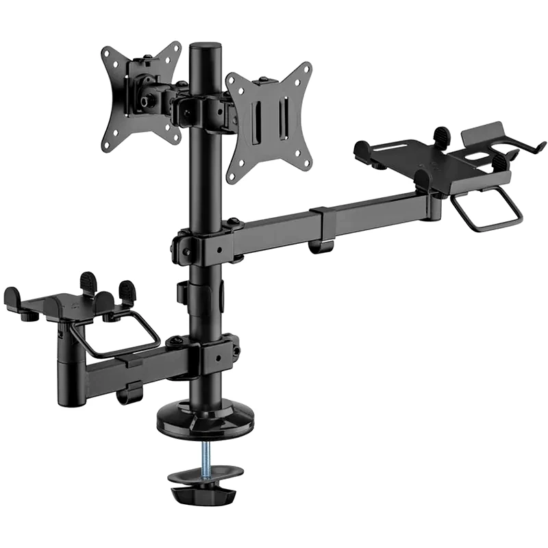 BRATECK Brateck Pos Mounting Solution Βάση Γραφείου για 2 Οθόνες έως 32 με Βραχίονα