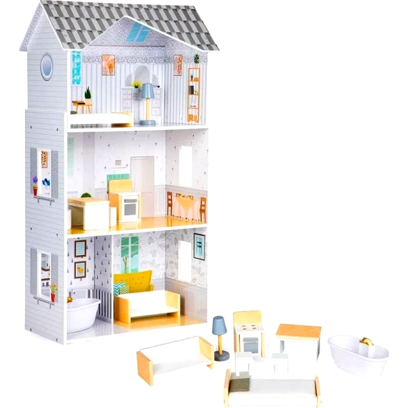 ECOTOYS Ecotoys Ξύλινο Παιδικό Κουκλόσπιτο Grace