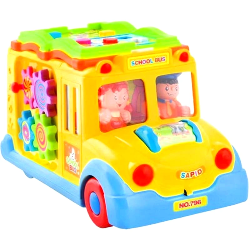 ARIA TRADE Aria Trade Εκπαιδευτικό Παιχνίδι Δραστηριοτήτων Σχολικό Λεωφορείο με Μελωδίες Και Ήχους