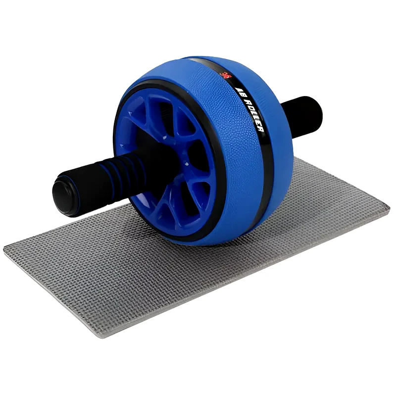 ARIA TRADE Ρόδα Κοιλιακών Abdominal Roller με Στρώμα Γυμναστικής 34x16.5 - Μπλε/ Μαύρο
