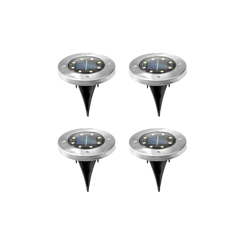 Σετ Ηλιακά Φωτιστικά Κήπου 4 Τεμ Με Led Φωτισμό, Solar Ground Light Set