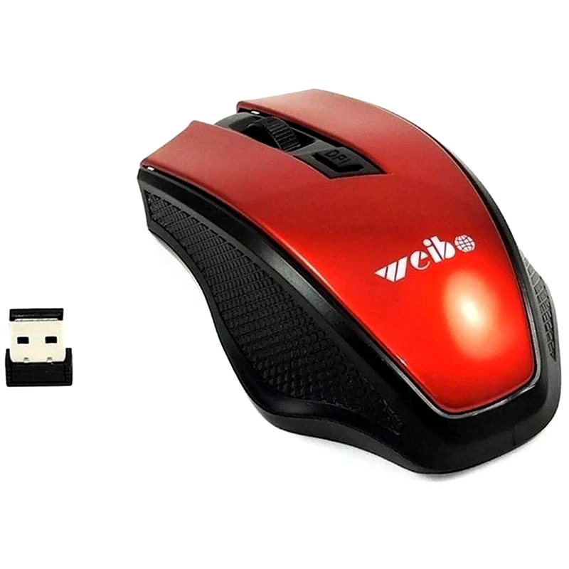 OEM Ασύρματο Ποντίκι Weibo RF-2812 2800 dpi - Κόκκινο