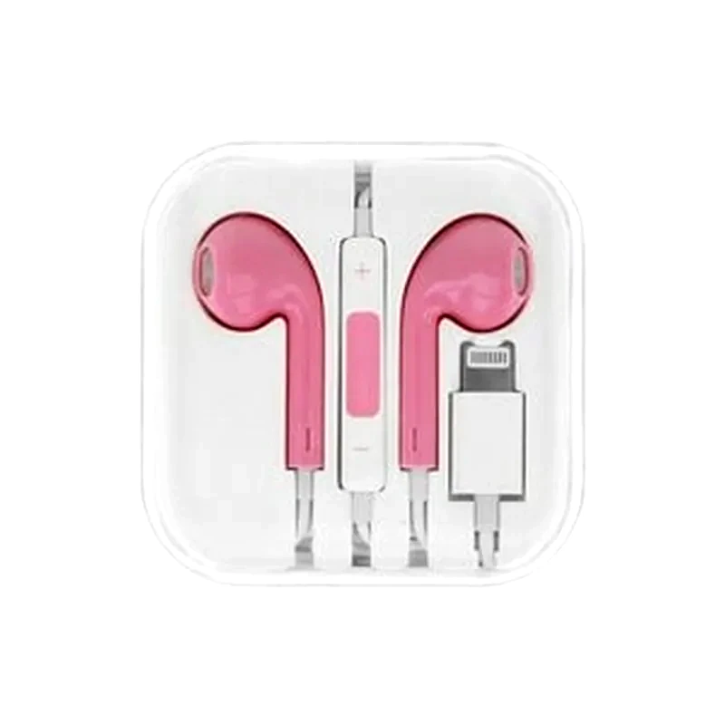 MEGA BASS Ακουστικά Handsfree Mega Bass Lightning - Ροζ