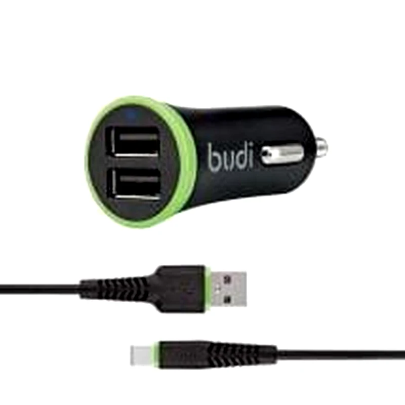 BUDI Φορτιστής Αυτοκινήτου Budi 2 Καλώδιο Usb Plus Type C- M8j061t