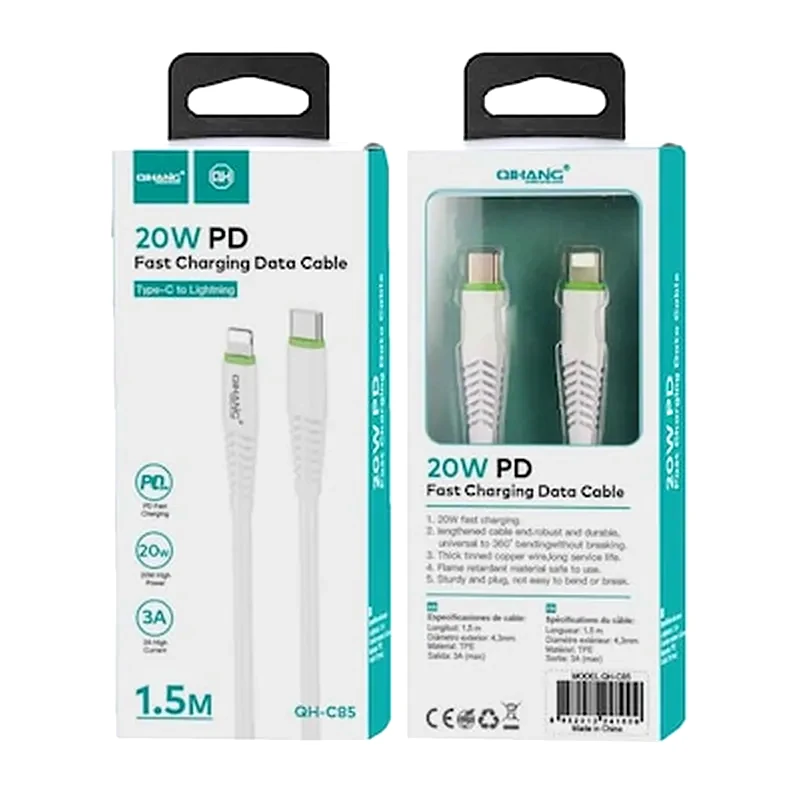 OEM Καλώδιο QIHANG USB-C Male σε Lightning Male - 1.5m