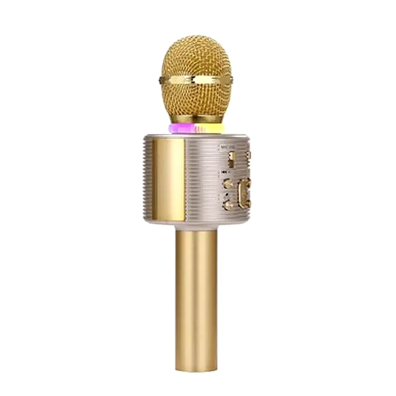 OEM Μικρόφωνο Karaoke Oem V6 Με Ηχείο - Χρυσό