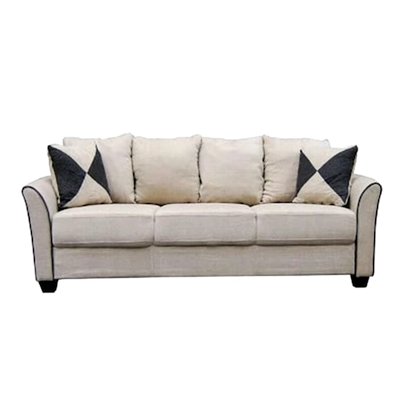 WOODWELL Τριθέσιος Καναπές Woodwell Ashley 198x80cm - Μπεζ/ Γκρι