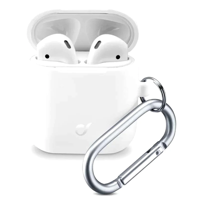 Θήκη Ακουστικών Cellular Line για Apple AirPods 1st/2nd Gen - Λευκό