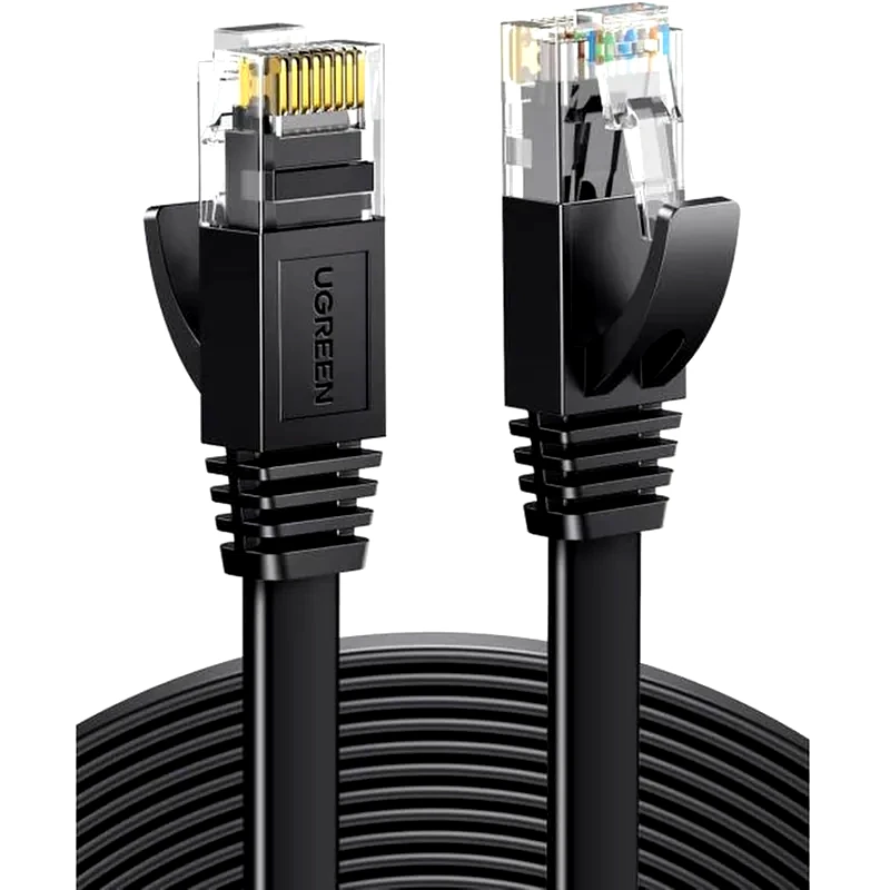 UGREEN Ugreen Flat U/utp Cat6 Καλώδιο Δικτύου Ethernet 3m - Μαύρο