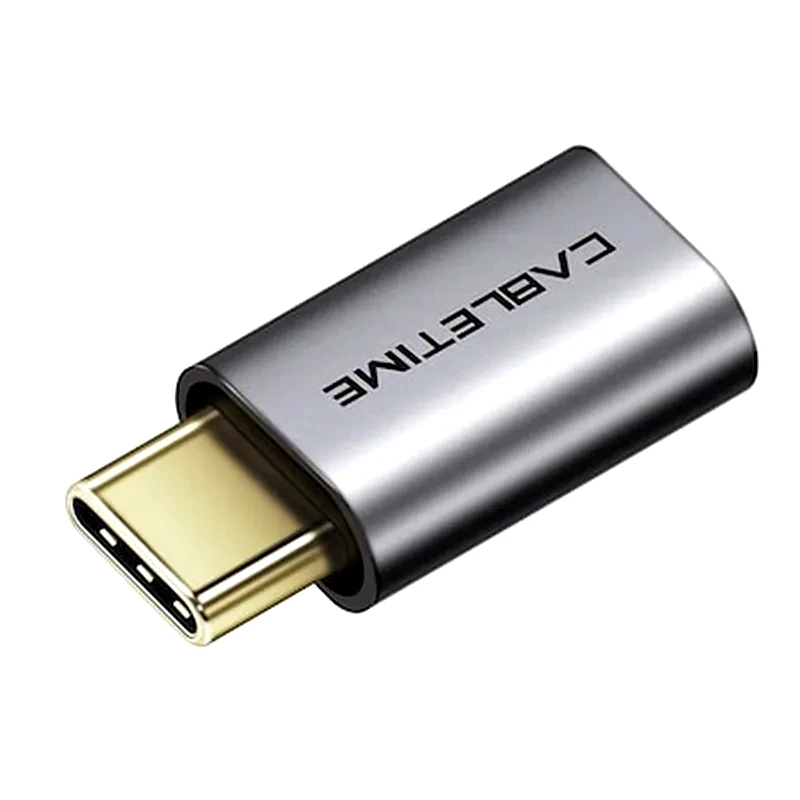 CABLETIME Cabletime Αντάπτορας Otg Usb-c Σε Usb Micro B C160, Usb 2.0, Γκρι