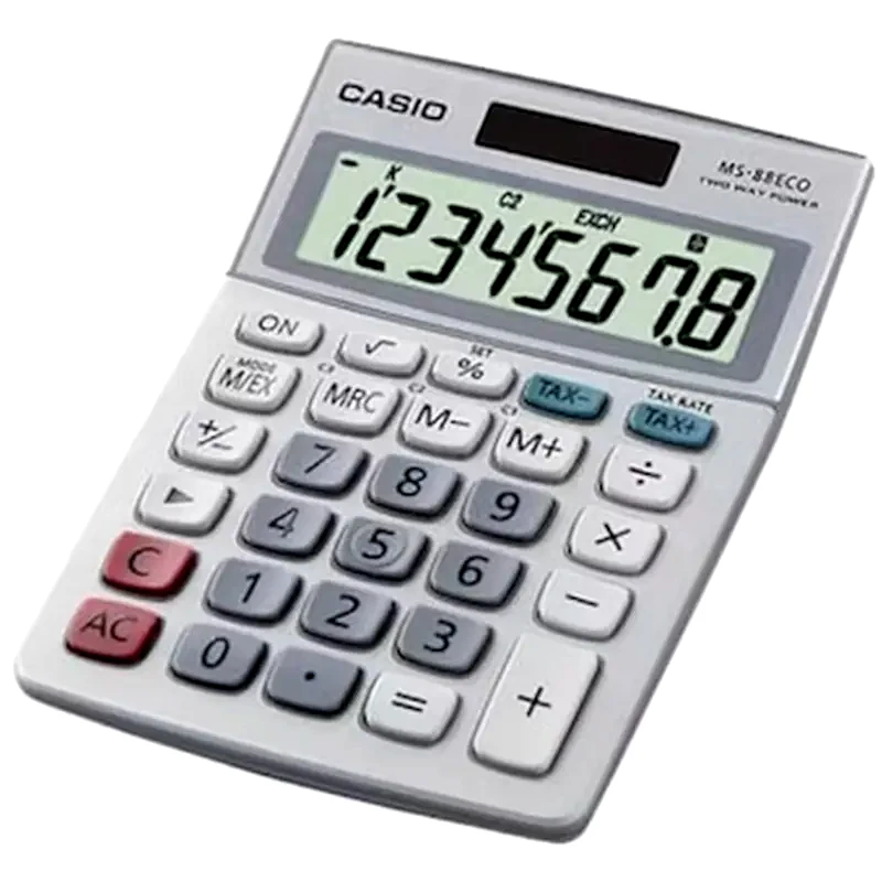 CASIO Αριθμομηχανή Casio MS-88 ECO