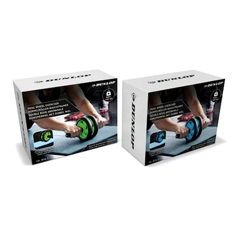 DUNLOP Γυμναστικης Ρολλερ Double Wheel Roller D16,5cm Pvc/st/evaποικιλια Clr Dunlop Inc