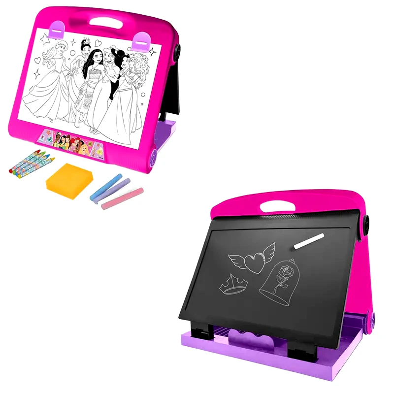 LUNA TOYS Μαυροπίνακας Επιτραπέζιος Και Χρωμοσελίδες Luna Toys Princess