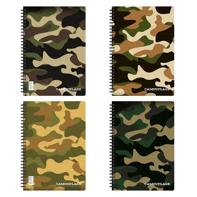 NEXT Μπλοκ Σπιράλ Next 35Φ Camouflage 8x12εκ. (1 Τεμάχιο)