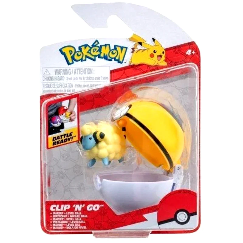 JAZWARES Jazwares Παιχνίδι Μινιατούρα Pokemon Poke Ball Clip N Go Mareep